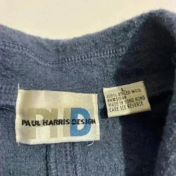 Vintage 90s Paul Harris Design Jacket Womens Large Italian Boiled Wool Y2k PHD - Picture 3 of 6